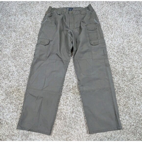 5.11 Tactical Taclite Pro Pants Mens 34x32 Green Ripstop Cargo 74273 Regular Fit - Picture 1 of 8